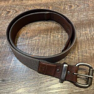 Carhartt 100% Cowhide Leather and Nylon Webbing Belt A159 Brown Men’s Size 44